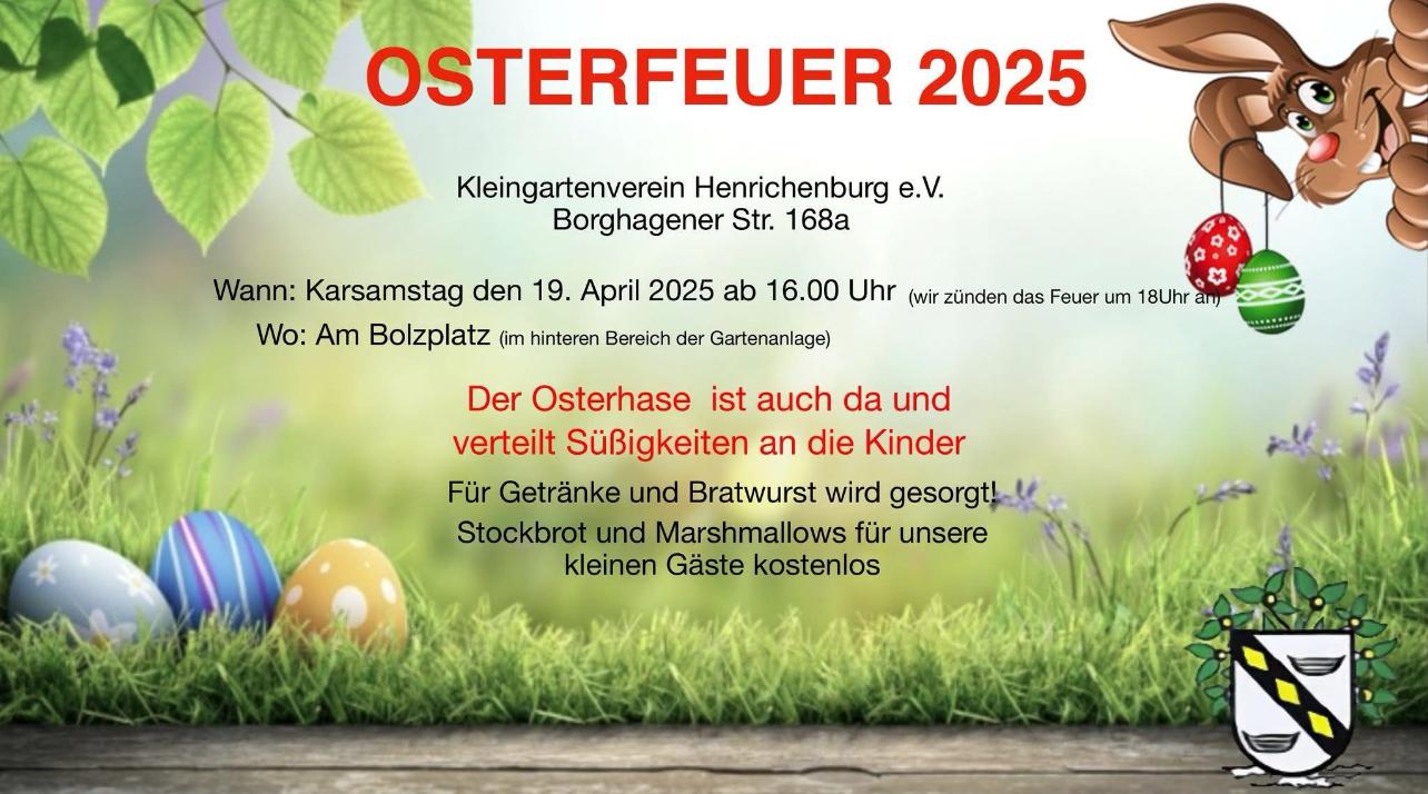 Osterfeuer KGV Castroper Holz