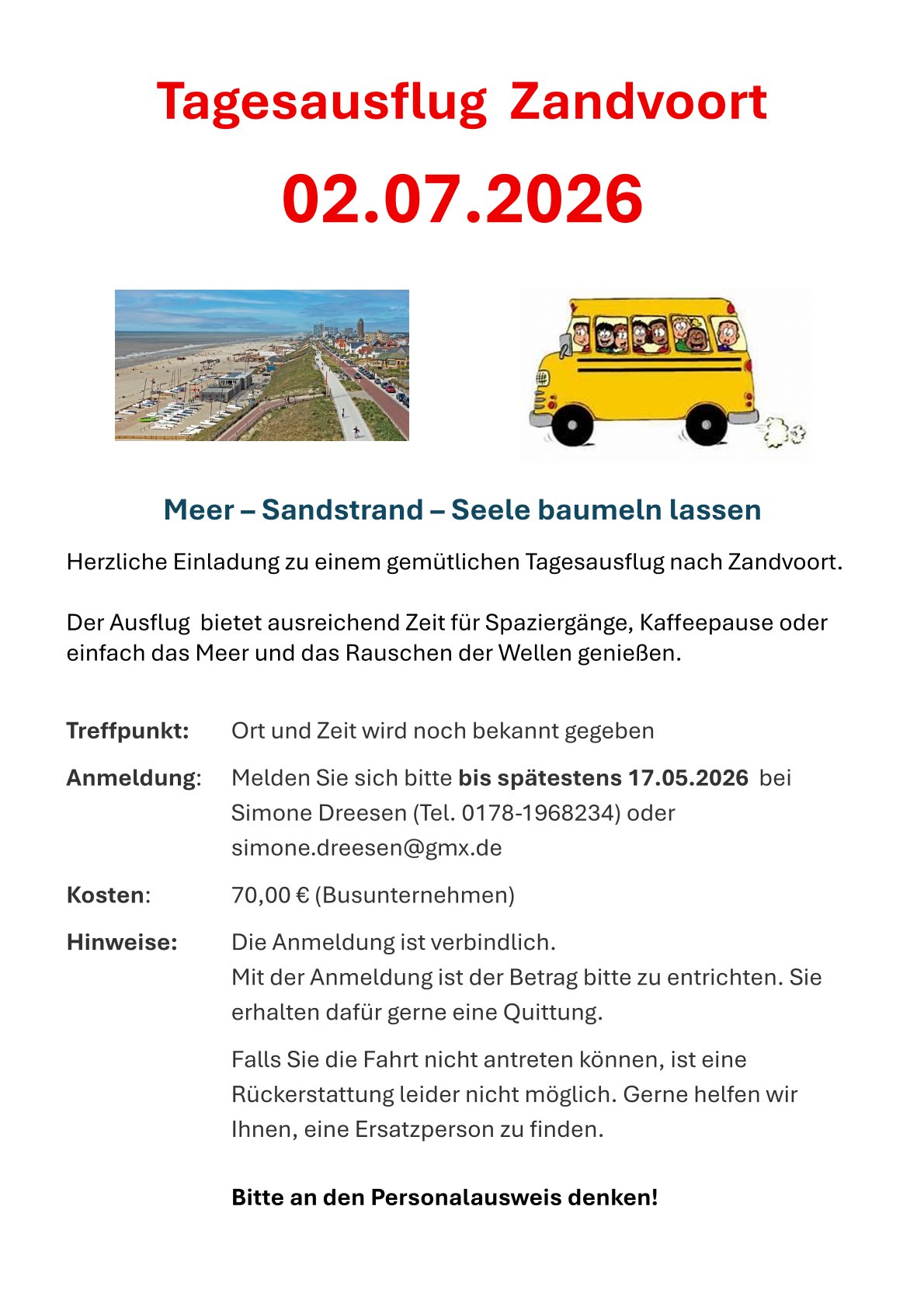 Tagesauflug Zandvoort (NL)